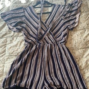 Blue and white Romper